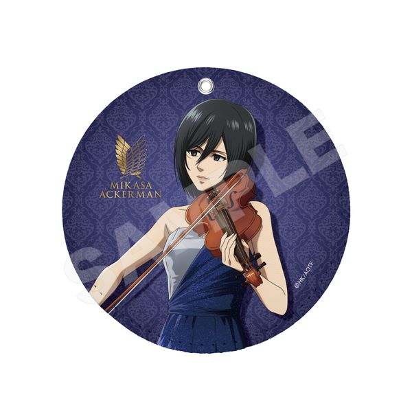 進撃の巨人 四重奏ver. レザーコースターキーホルダー 02 ミカサ