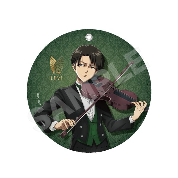 進撃の巨人 四重奏ver. レザーコースターキーホルダー 03 リヴァイ