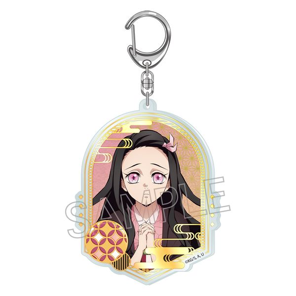 鬼滅の刃 箔押しアクリルキーホルダー 竈門禰豆子B