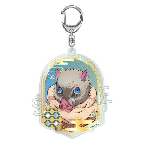 鬼滅の刃 箔押しアクリルキーホルダー 嘴平伊之助