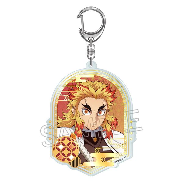 鬼滅の刃 箔押しアクリルキーホルダー 煉獄杏寿郎
